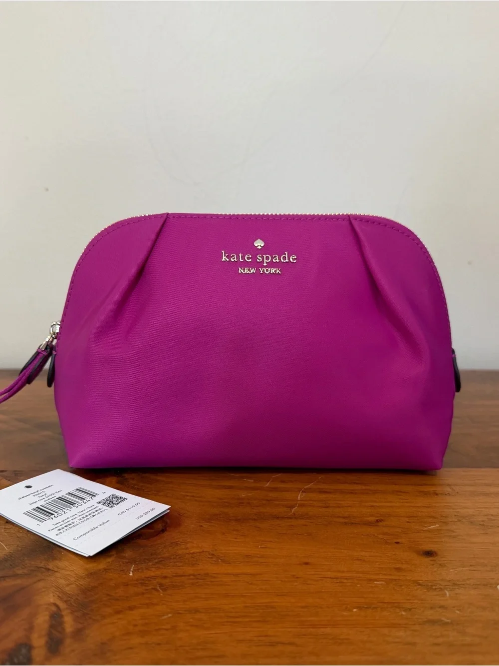 Kate Spade Nylon Cosmetic Bag in Baja Rose